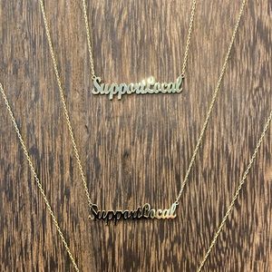 Gold Filled Support Local Necklace